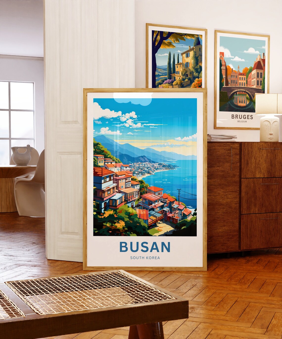 Busan South Korea Colorful Hillside Village Personalized Travel Poster - Image 5