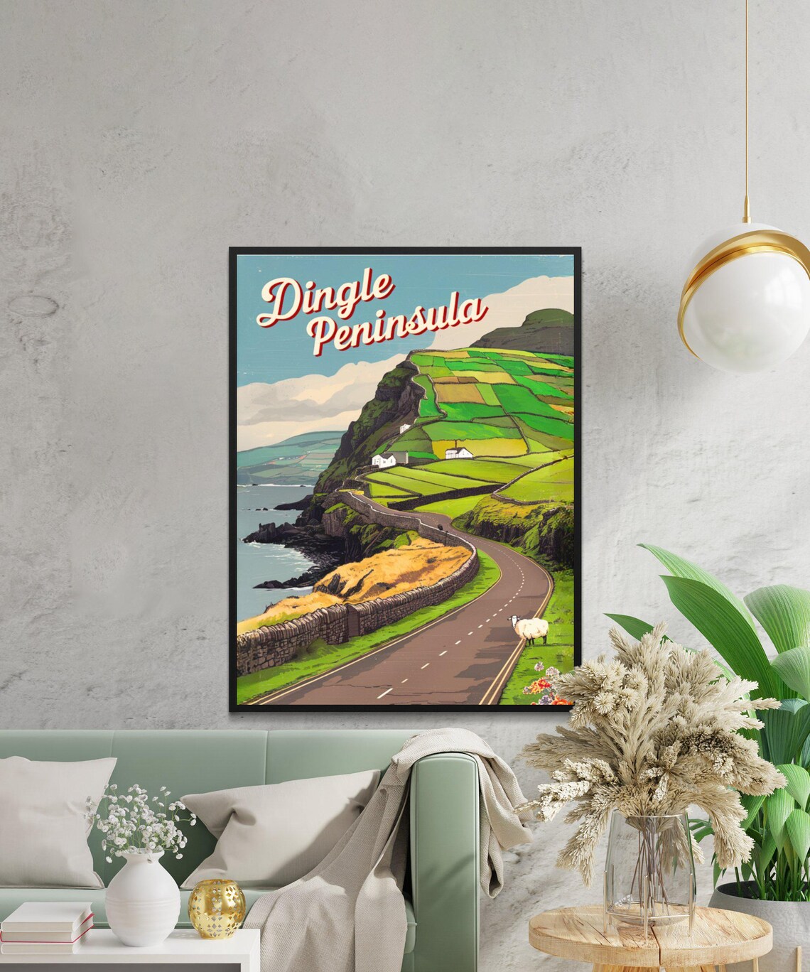 Dingle Peninsula Ireland Winding Coast Road Vintage Travel Poster - Image 2