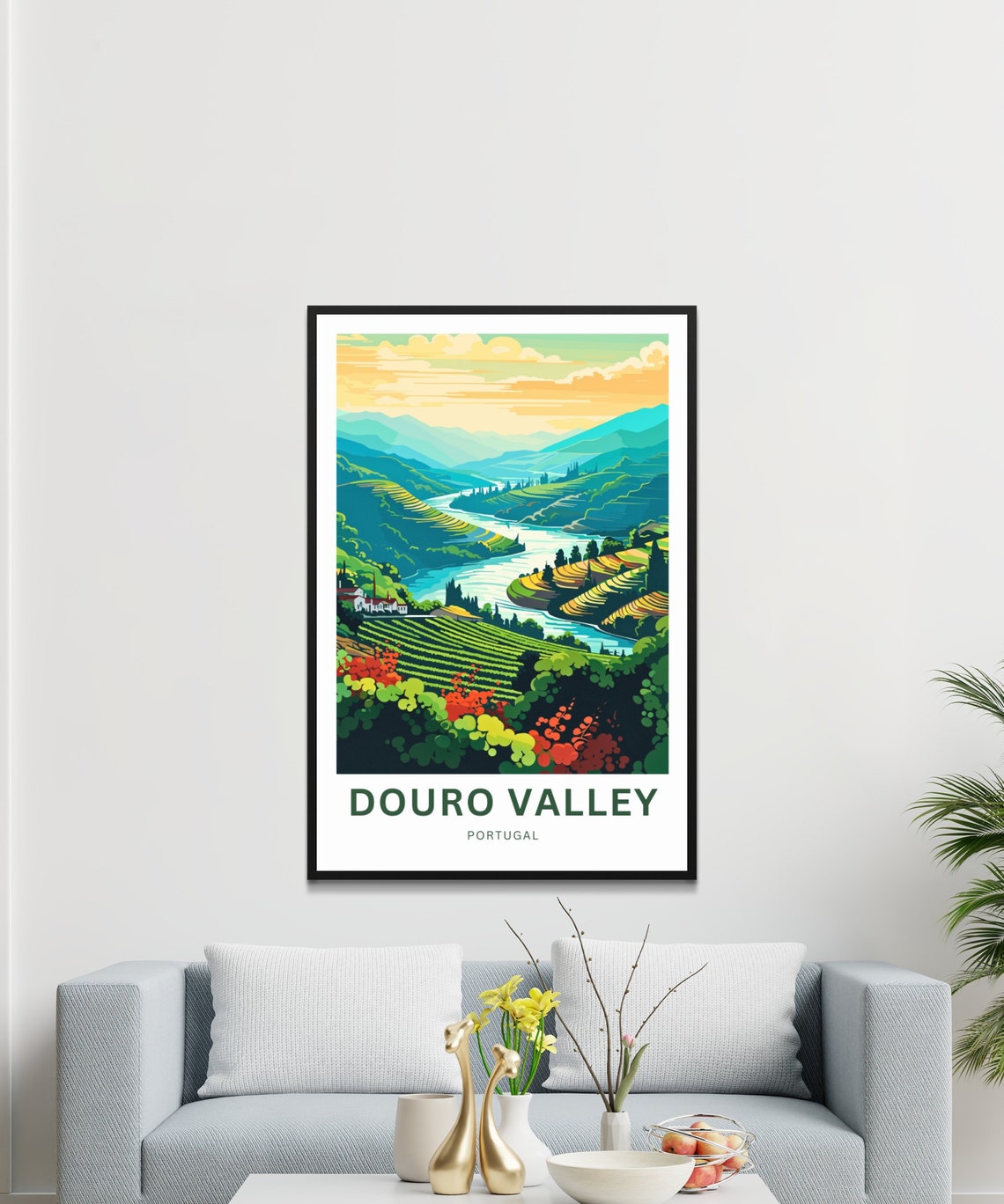 Douro Valley Portugal Beautiful Vineyard River Valley Poster - Image 3