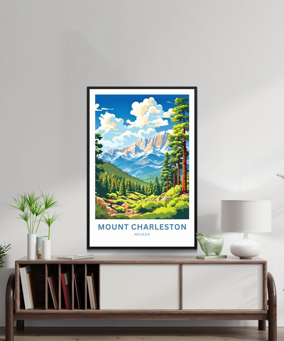 Personalized Mount Charleston Nevada Pine Valley Meadow Scene Poster - Image 3