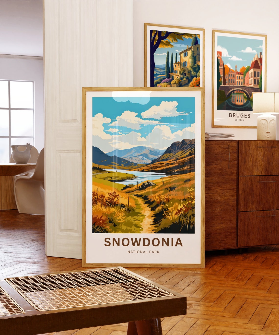 Personalized Snowdonia National Park Golden Moorland Trail Lake Poster - Image 5
