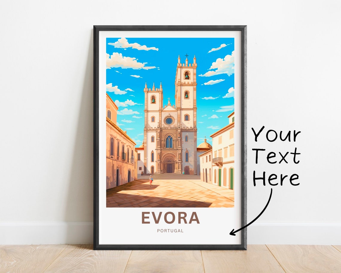 Personalized Evora Portugal Cathedral Old Town Square Poster