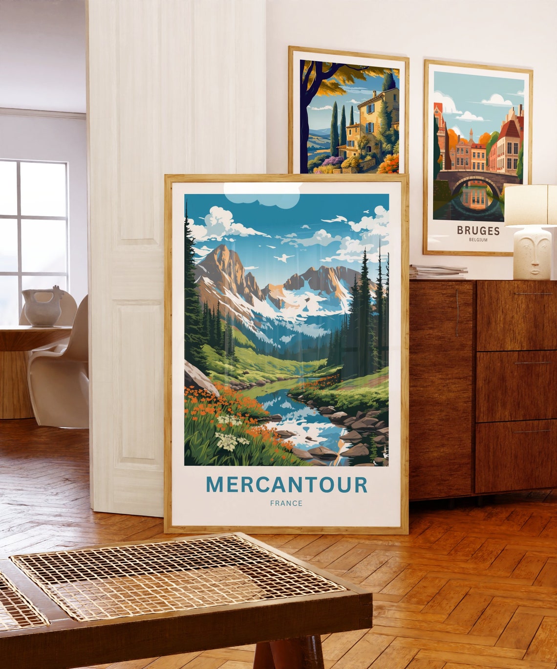 Mercantour France Mountain Stream Glacier Valley Travel Poster - Image 5