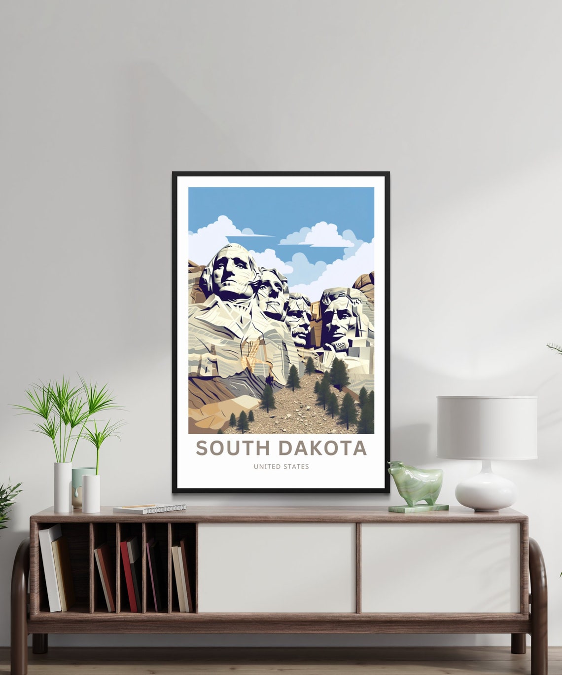 Mount Rushmore Presidents Memorial Personalized Travel Poster - Image 2