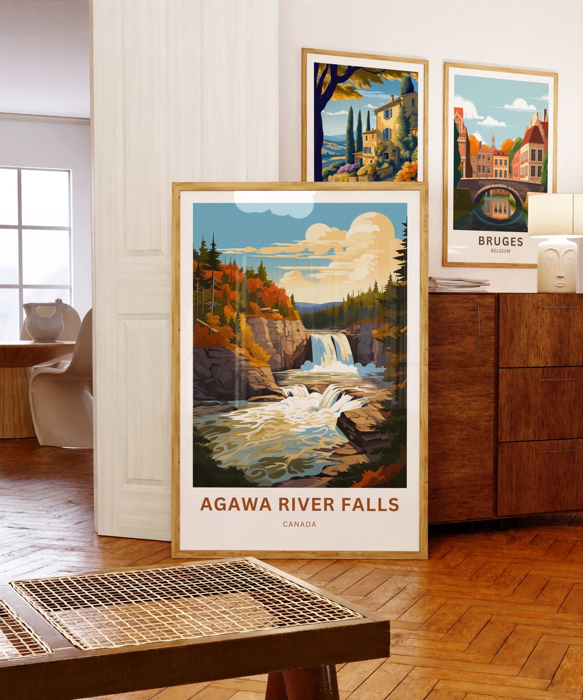 Agawa River Falls Canada Canyon Waterfall Rapids Travel Poster - Image 5