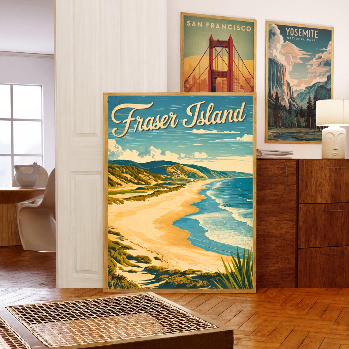 Fraser Island Australia Dune Coastline Vintage Travel Poster - Image 5