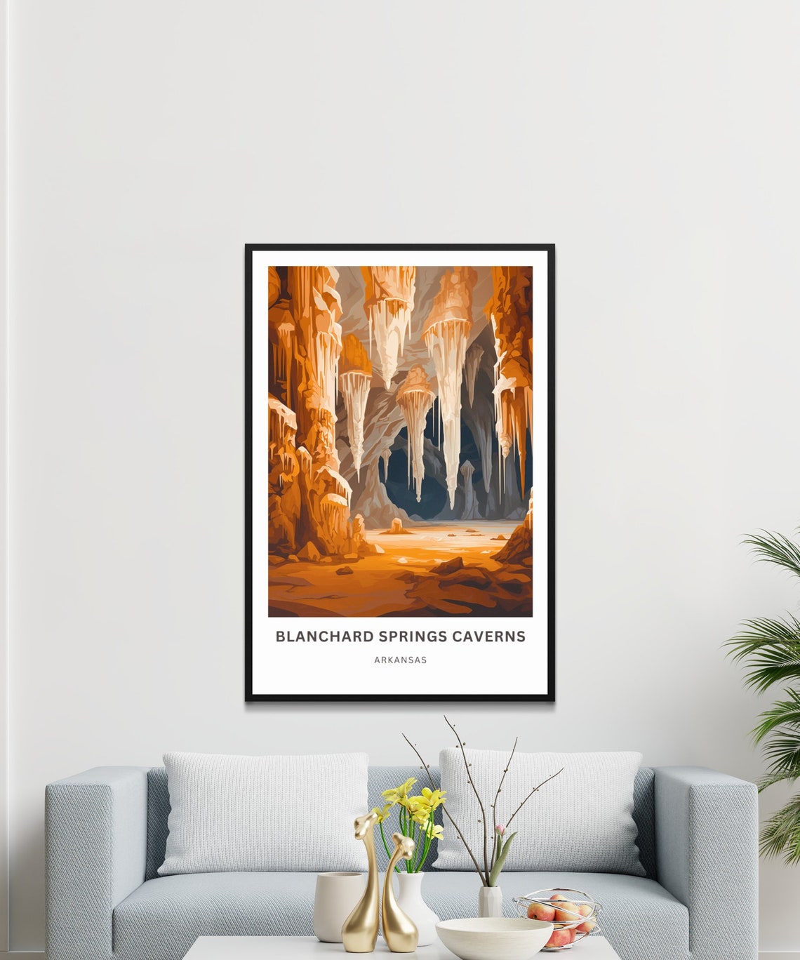 Personalized Blanchard Springs Caverns Arkansas Cave Travel Poster - Image 3