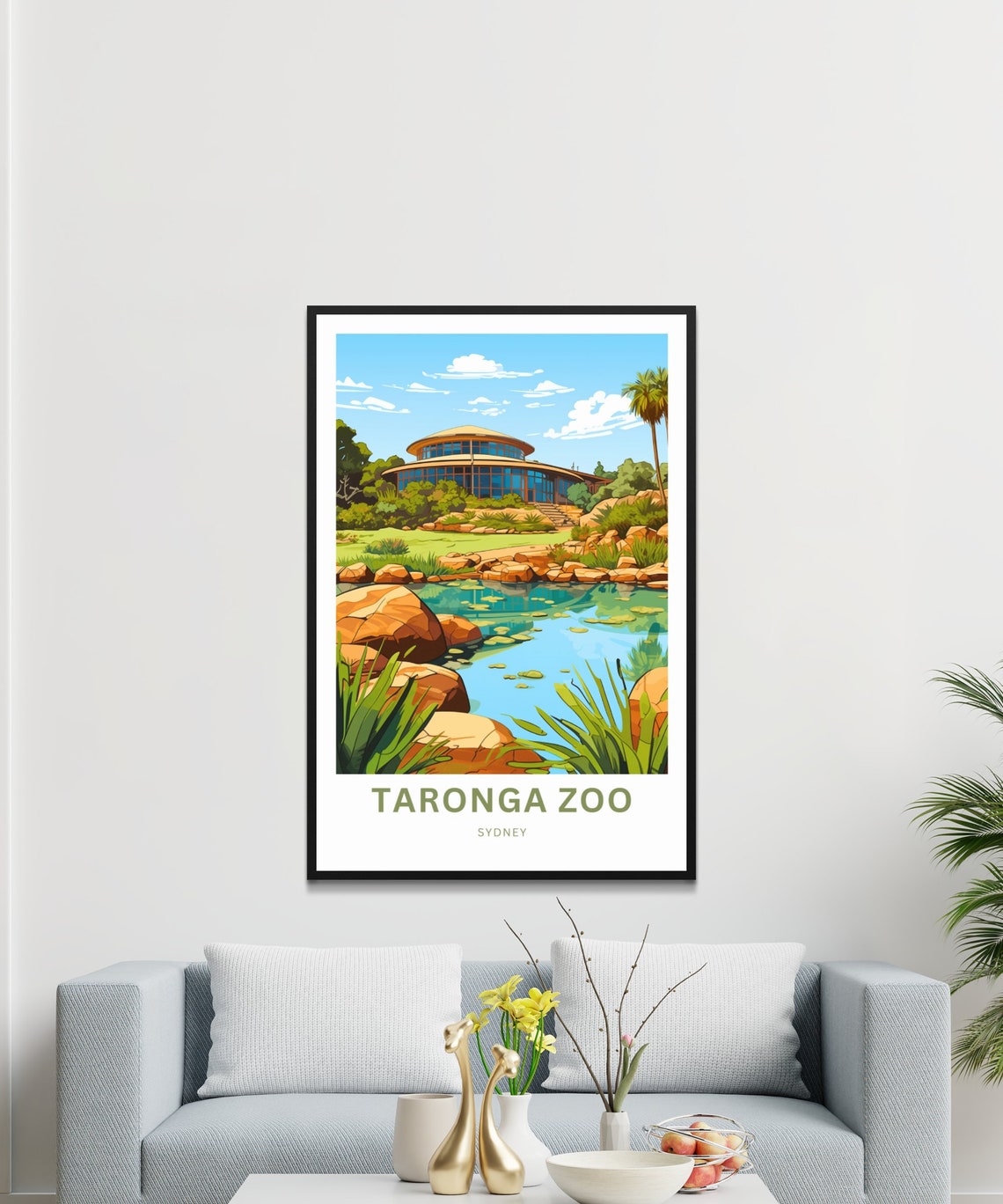 Taronga Zoo Sydney Pond Pavilion Tropical Gardens Travel Poster - Image 3