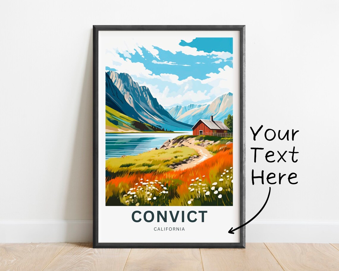 Convict Lake Travel Poster, California Wall Art