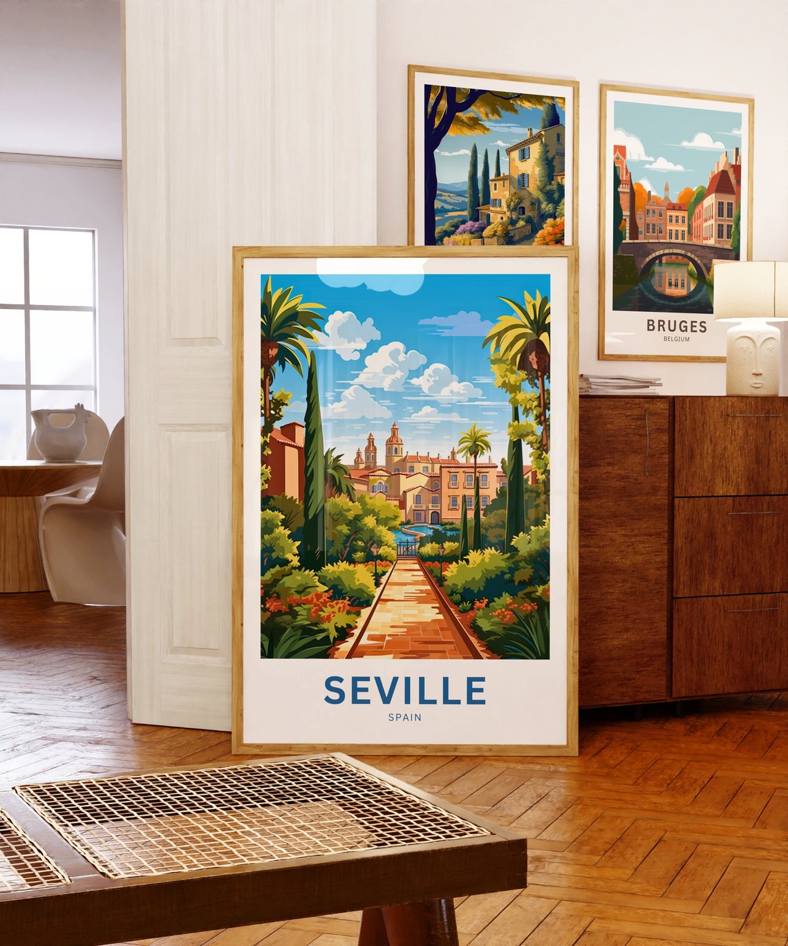 Seville Spain Personalized Lush Garden Palace Courtyard Poster - Image 5