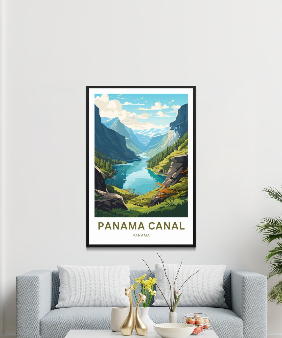 Personalized Panama Canal Travel Print Panama Canal Poster Panama Wall Art Framed Present Gift United States Present - Image 3