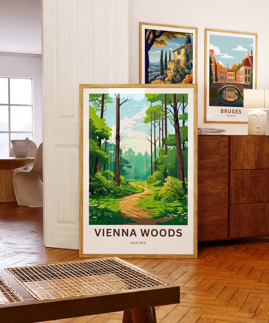 Vienna Woods Austria Green Summer Forest Path Nature Travel Poster - Image 3