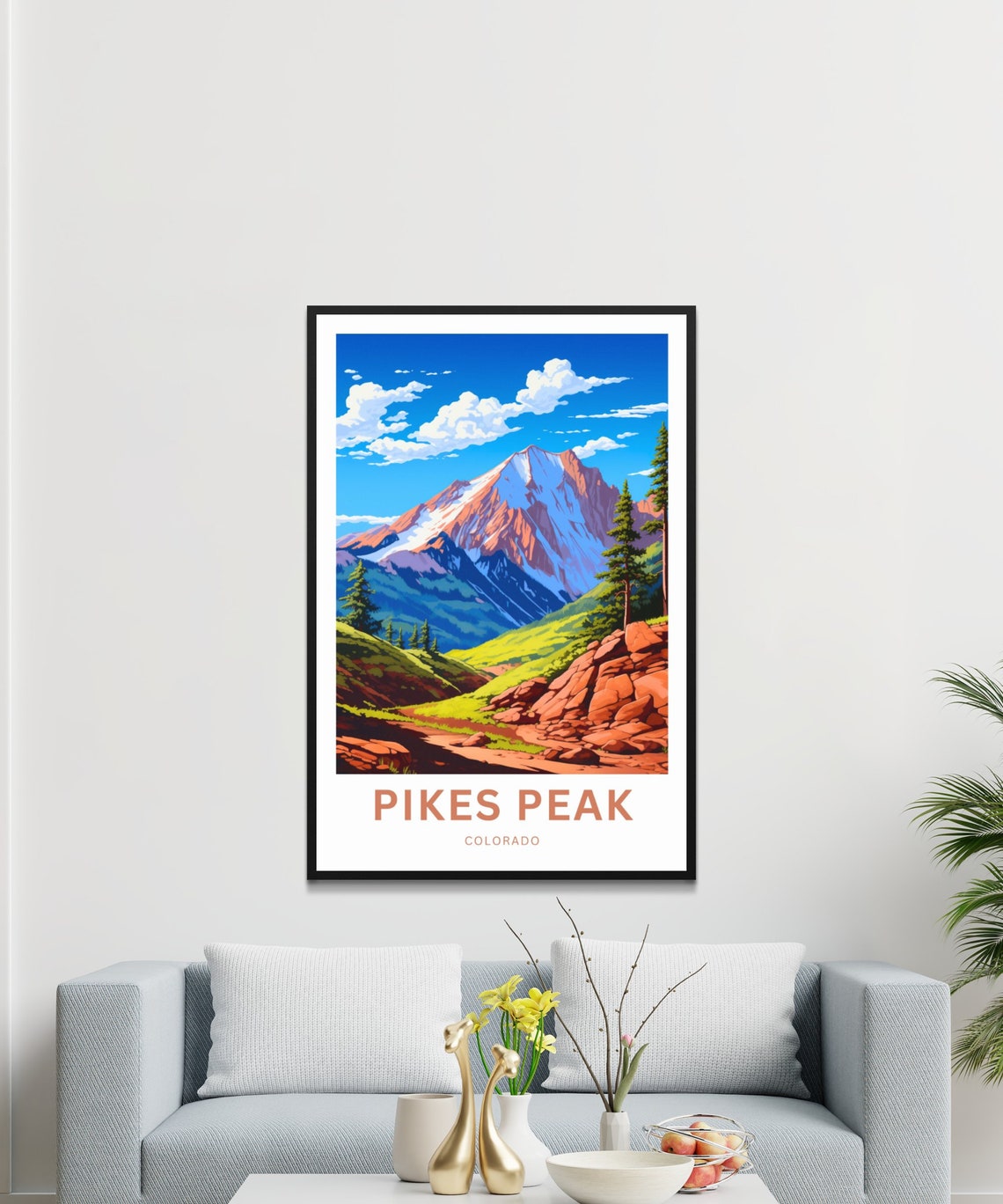 Pikes Peak Colorado Personalized Rocky Mountain Summit Travel Poster - Image 3