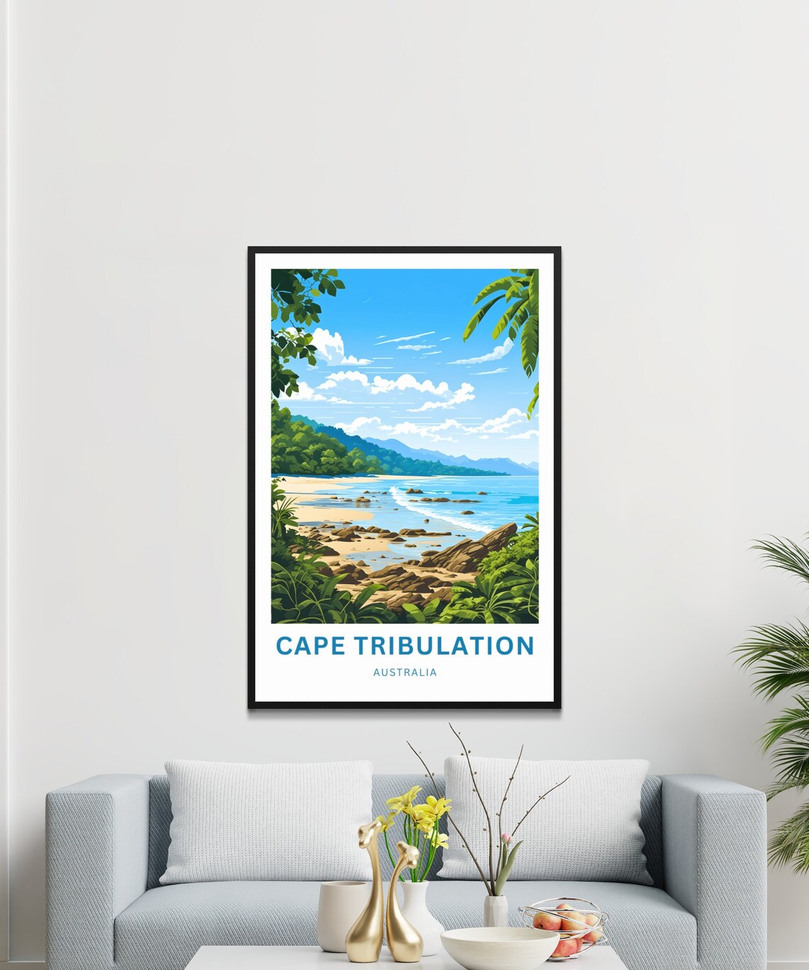 Cape Tribulation Australia Tropical Beach Cove Vintage Travel Poster - Image 4