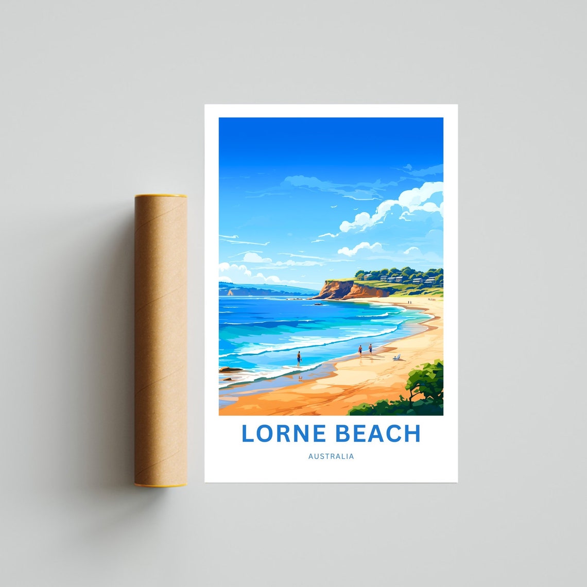 Lorne Beach Australia Turquoise Surf Waves Coastal Travel Poster - Image 4