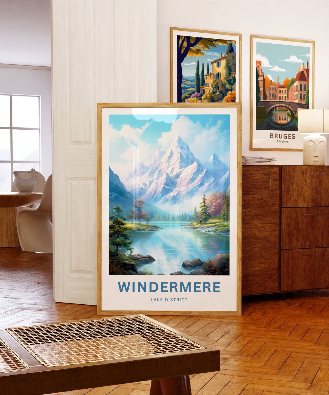 Windermere Lake District Snowy Peak Personalized Wall Poster - Image 5