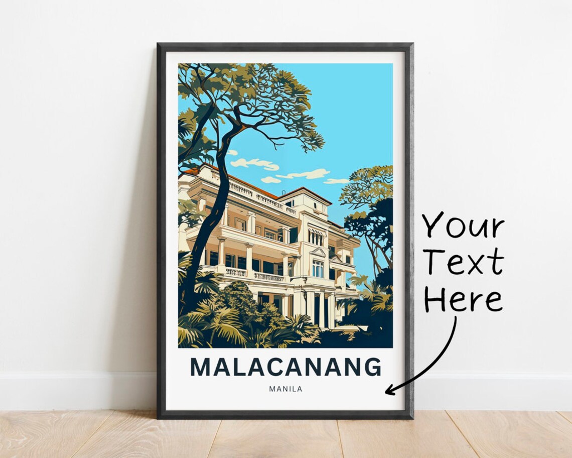 Malacanang Manila Philippines Personalized Travel Art Poster