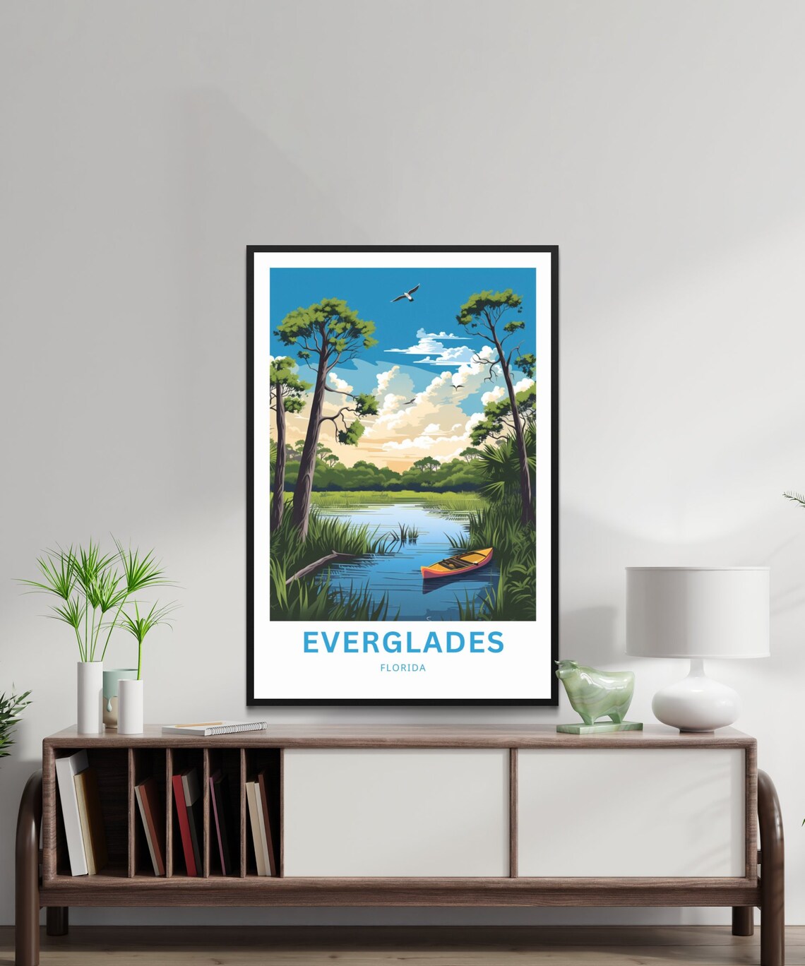 Everglades Florida Canoe Wetland Personalized Nature Travel Poster - Image 3