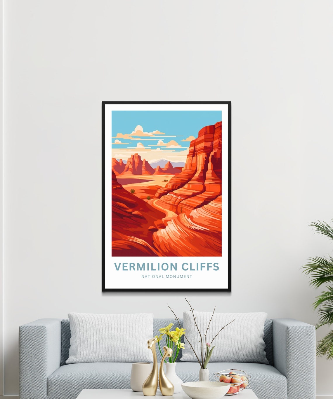 Vermilion Cliffs National Monument Custom Text Red Rocks Travel Poster - Image 3