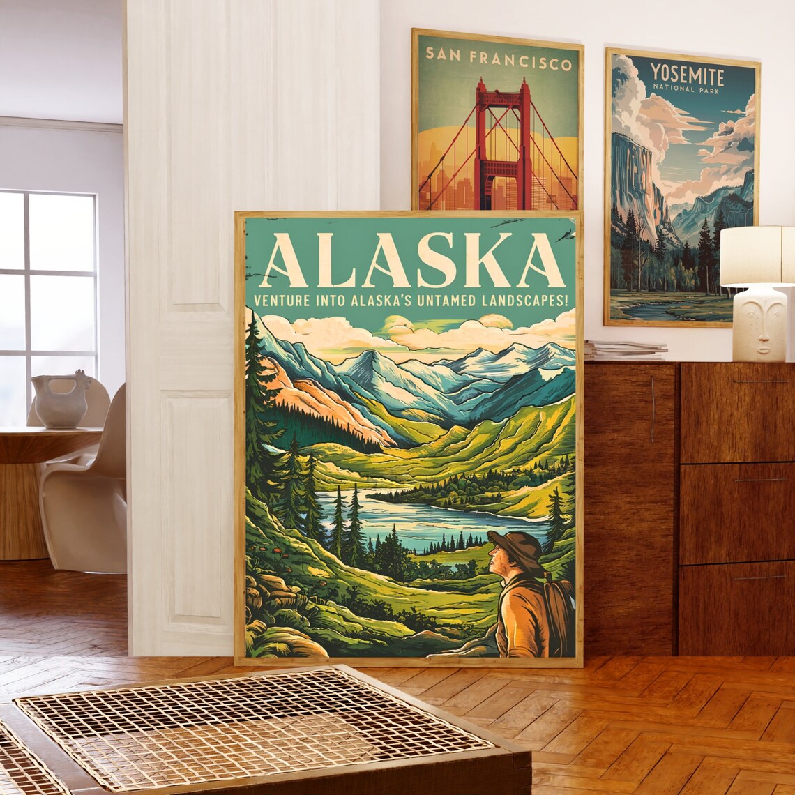 Alaska Vintage Travel Poster, United States Art Print - Image 5
