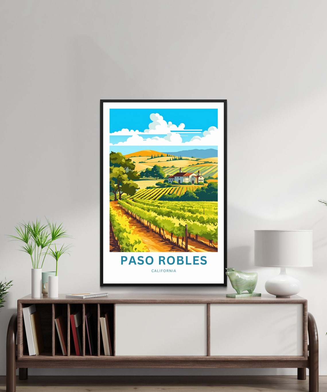 Paso Robles California Vineyard Custom Wine Country Travel Poster - Image 2