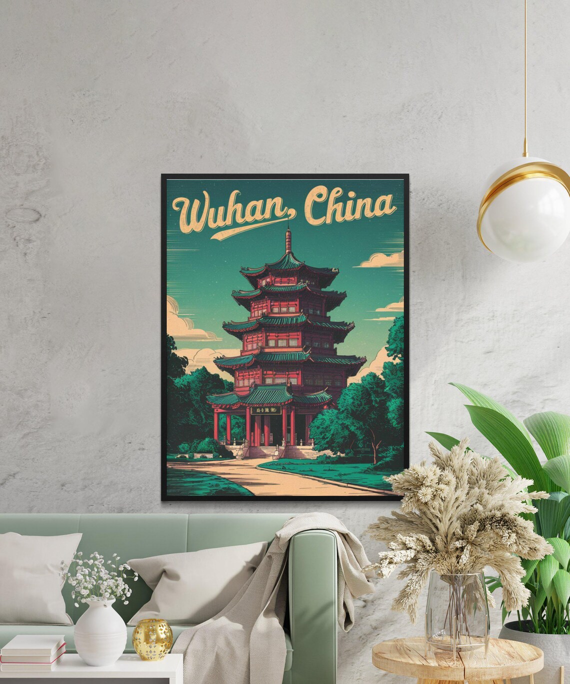 Wuhan Vintage Travel Poster, China Wall Art Print - Image 4