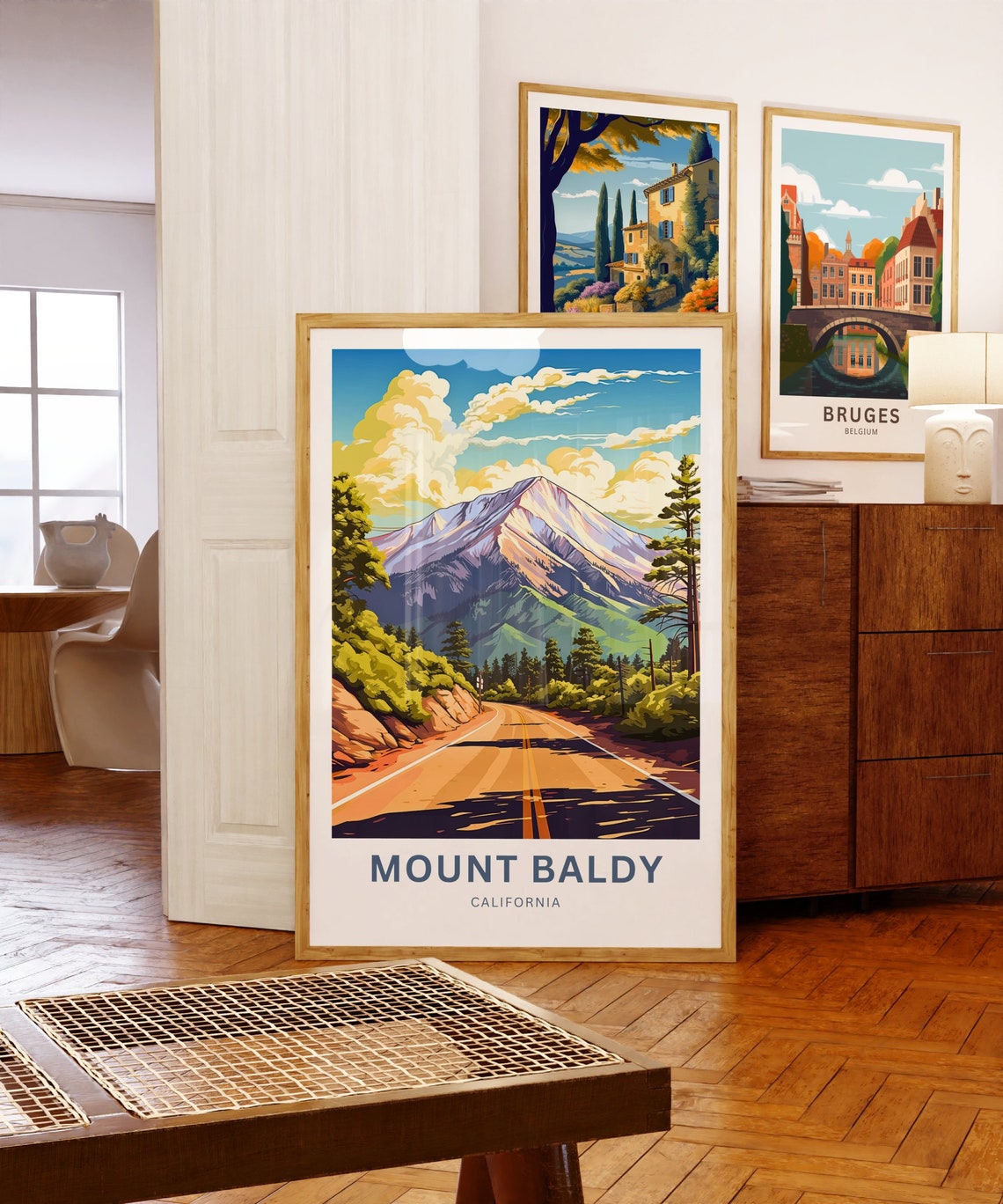 Mount Baldy California Mountain Road Valley Personalized Travel Poster - Image 5
