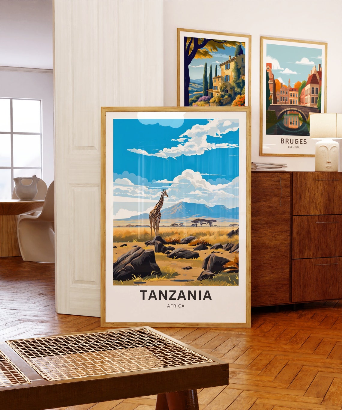 Personalized Tanzania Travel Print Tanzania Poster Ngorongoro Wall Art Framed Present Gift Africa Present - Image 5