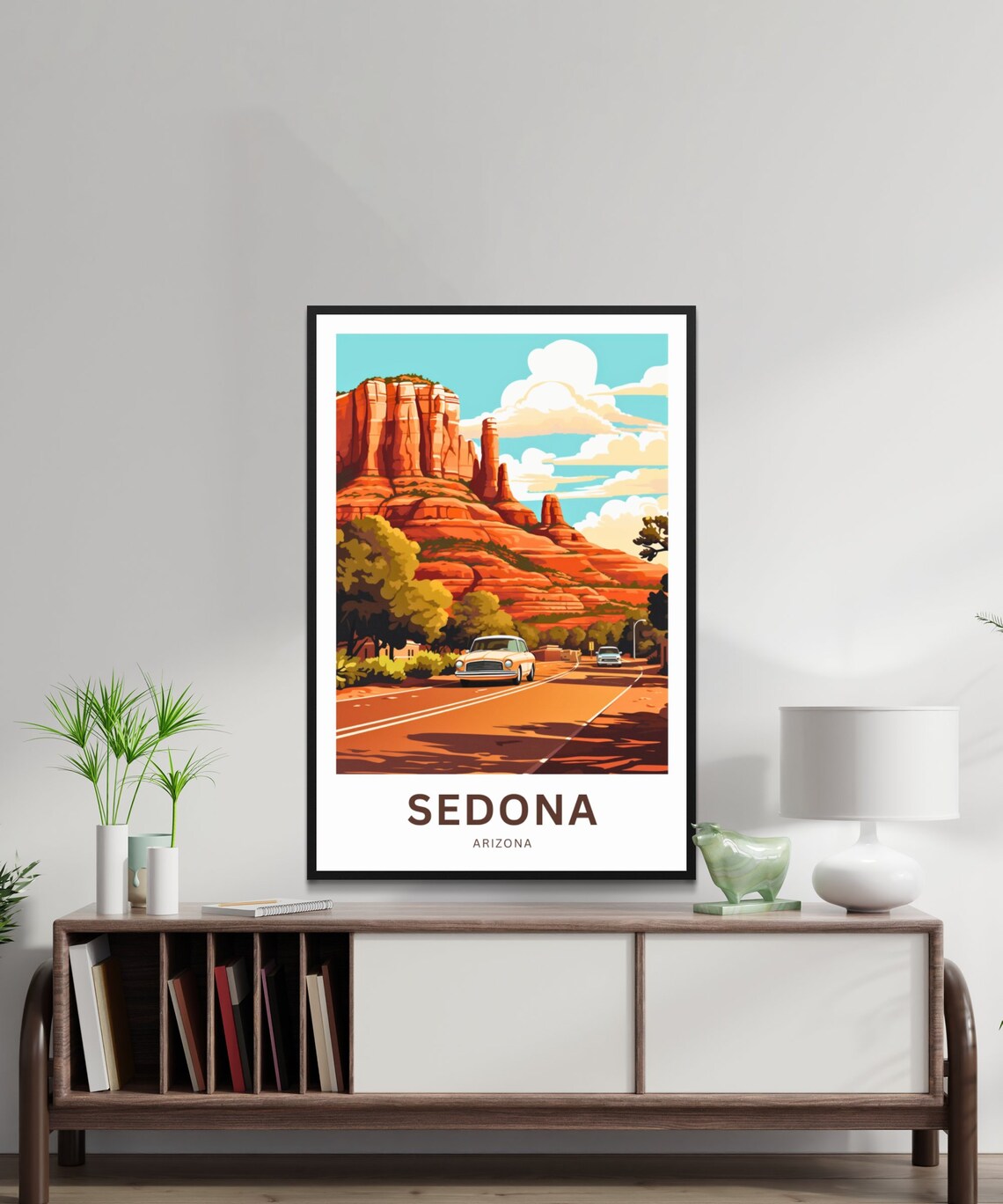 Sedona Arizona Travel Poster Red Rocks Vintage Road Trip Art - Image 2