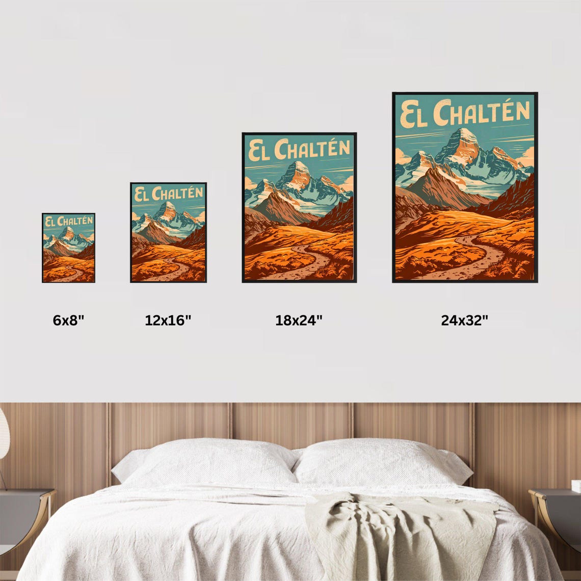 El Chaltn Vintage Travel Poster El Chalten Print Argentina Wall Art Framed Present Gift Argentina Present - Image 4