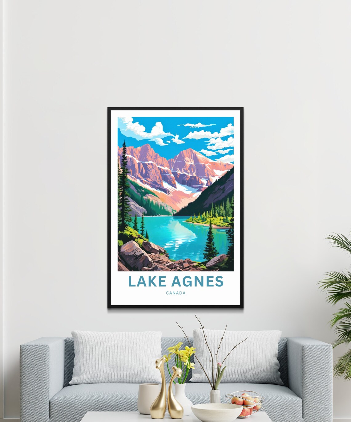 Lake Agnes Travel Poster, Canada Wall Art - Image 3