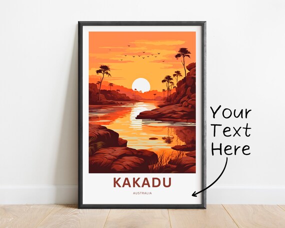 Kakadu National Park Golden Sunset Custom Travel Poster Australia