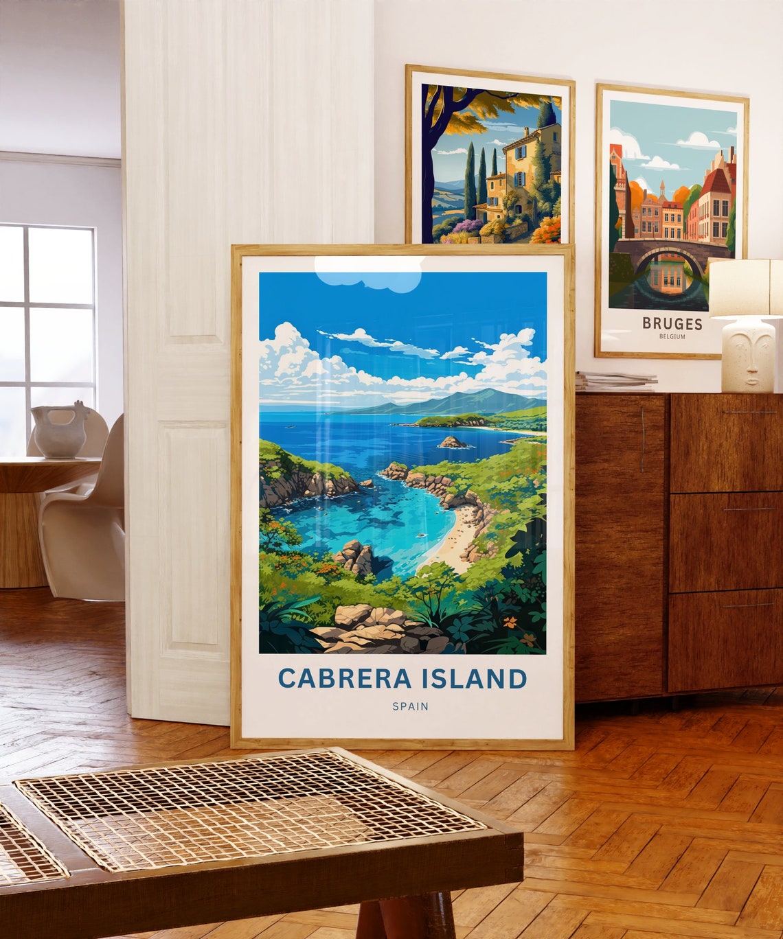 Cabrera Island Spain Turquoise Cove Seen From Rocky Cliffs Poster - Image 5