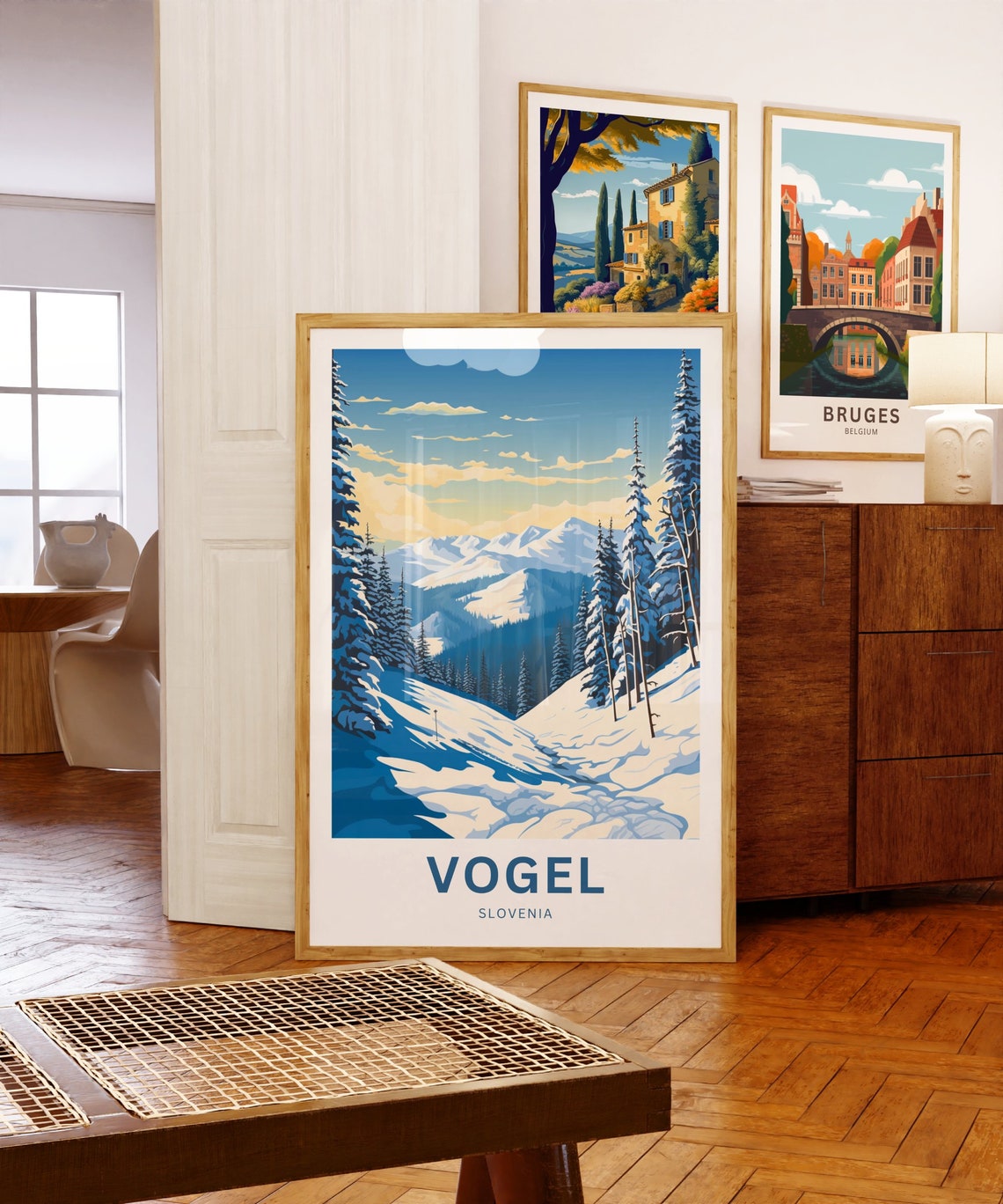 Vogel Slovenia Snowy Pine Forest Mountains Vintage Travel Poster - Image 5