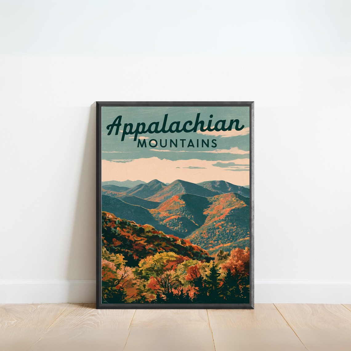 Appalachian Vintage Travel Poster, United States Art Print