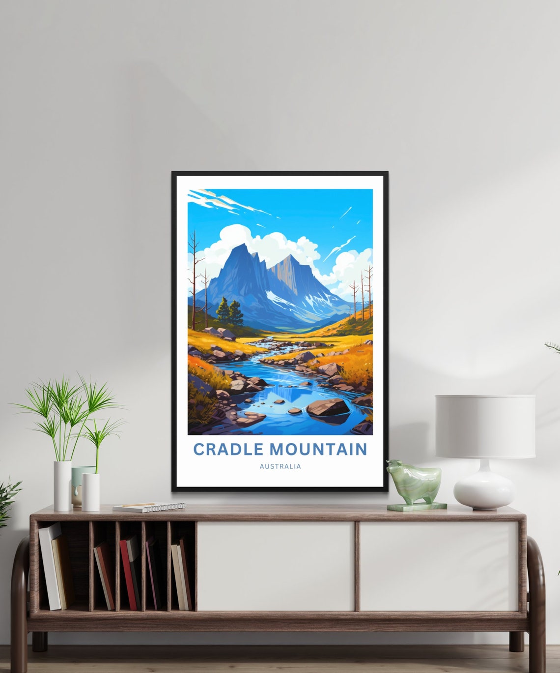 Cradle Mountain Australia Alpine River Valley Scenic Art Poster - Image 2