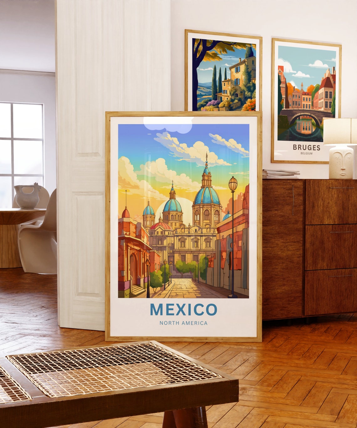 Mexico Travel Print Mexico Poster North America Wall Art Framed Present Gift North America Present - Image 5