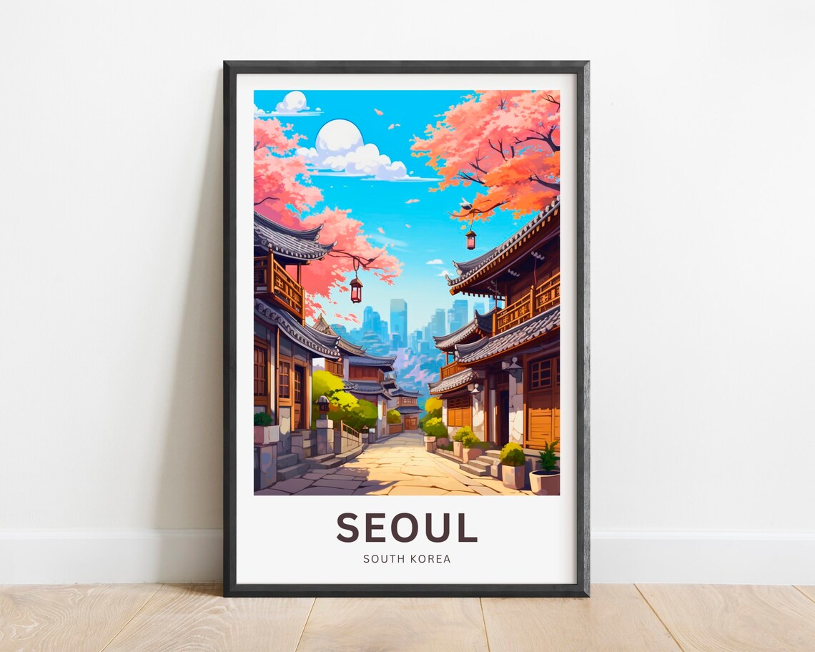 Seoul South Korea Travel Print Poster