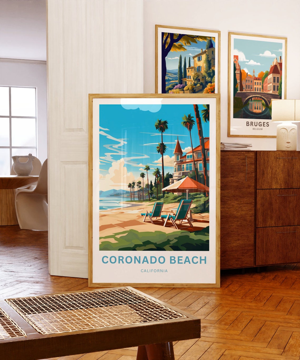Personalized Coronado Beach California Custom Name Travel Poster - Image 2