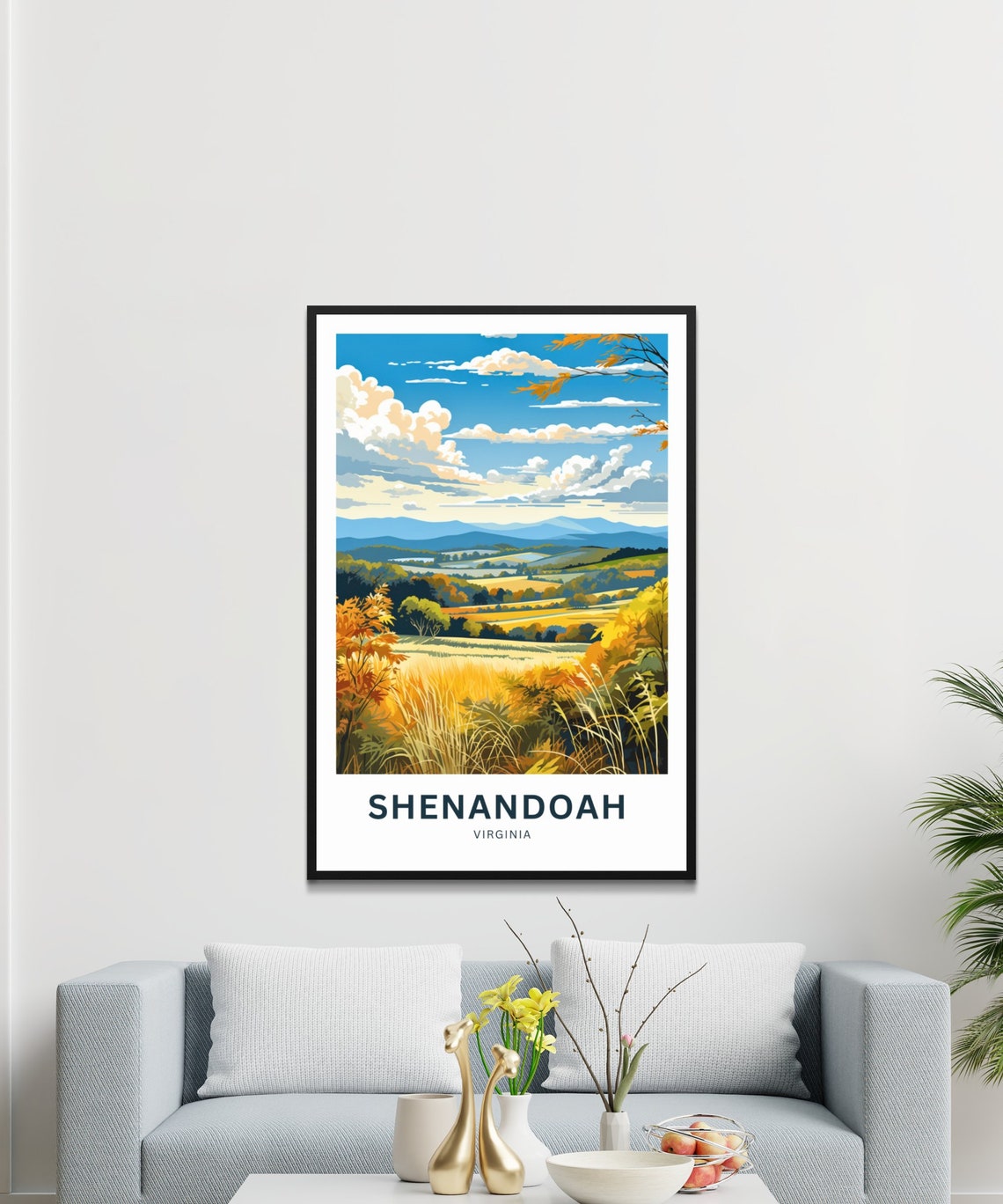Shenandoah Virginia Autumn Valley Blue Ridge Mountains Travel Poster - Image 2