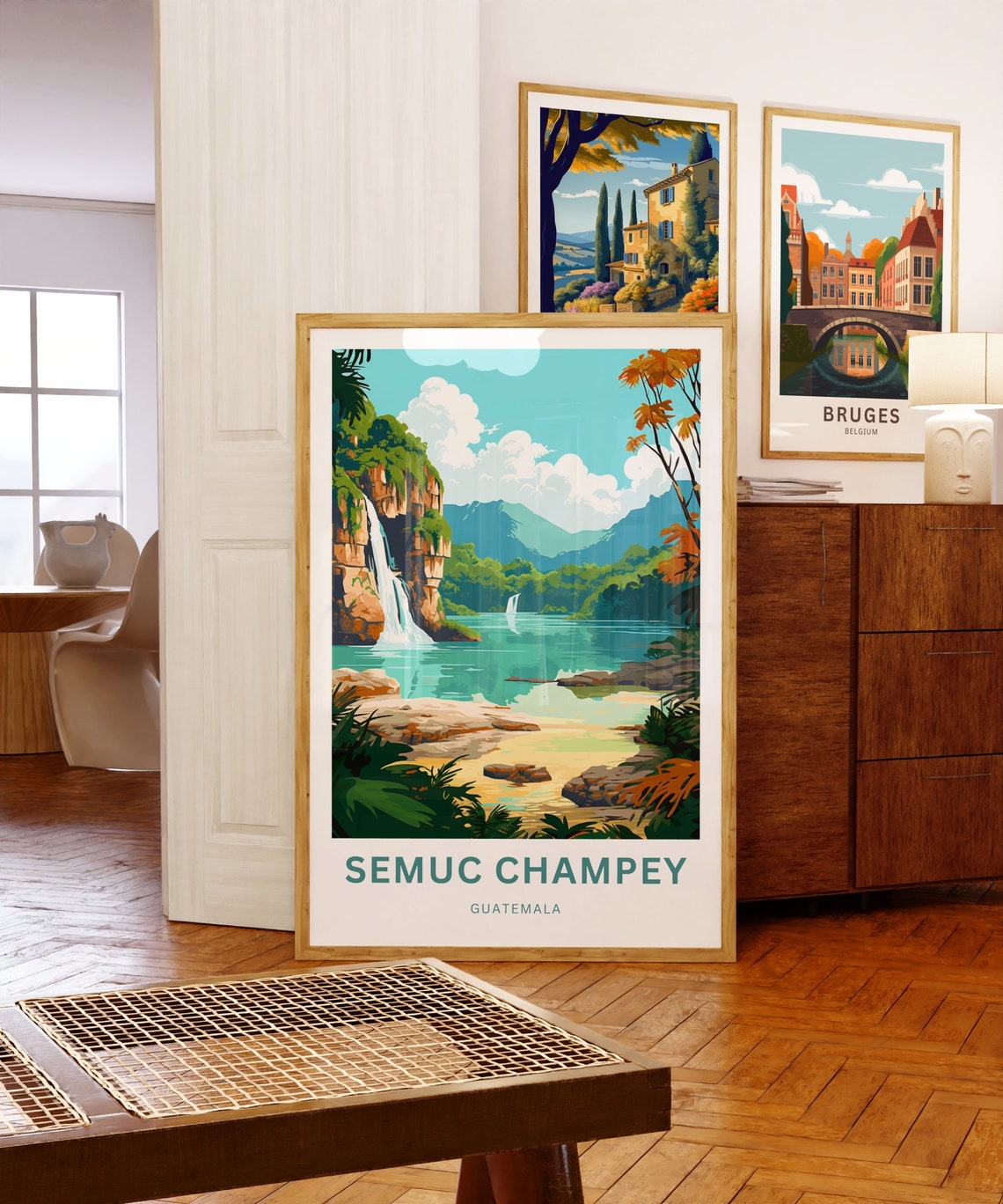 Personalized Semuc Champey Travel Print Semuc Champey Poster Guatemala Wall Art Framed Present Gift Mexico Present - Image 5