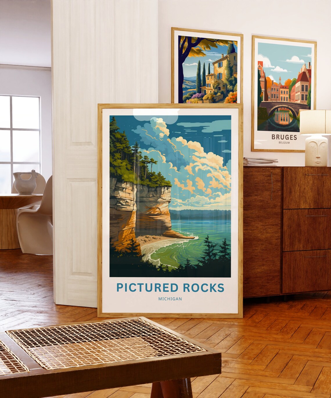 Personalized Pictured Rocks Travel Poster, Michigan - Image 5