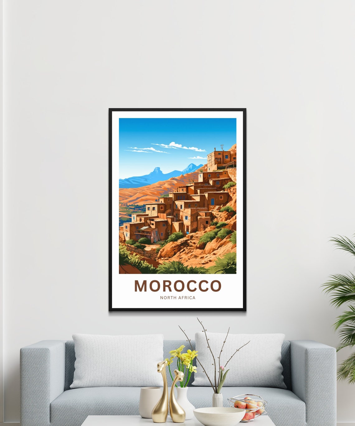Morocco Travel Print Morocco Poster North Africa Wall Art Framed Present Gift North Africa Present - Image 3