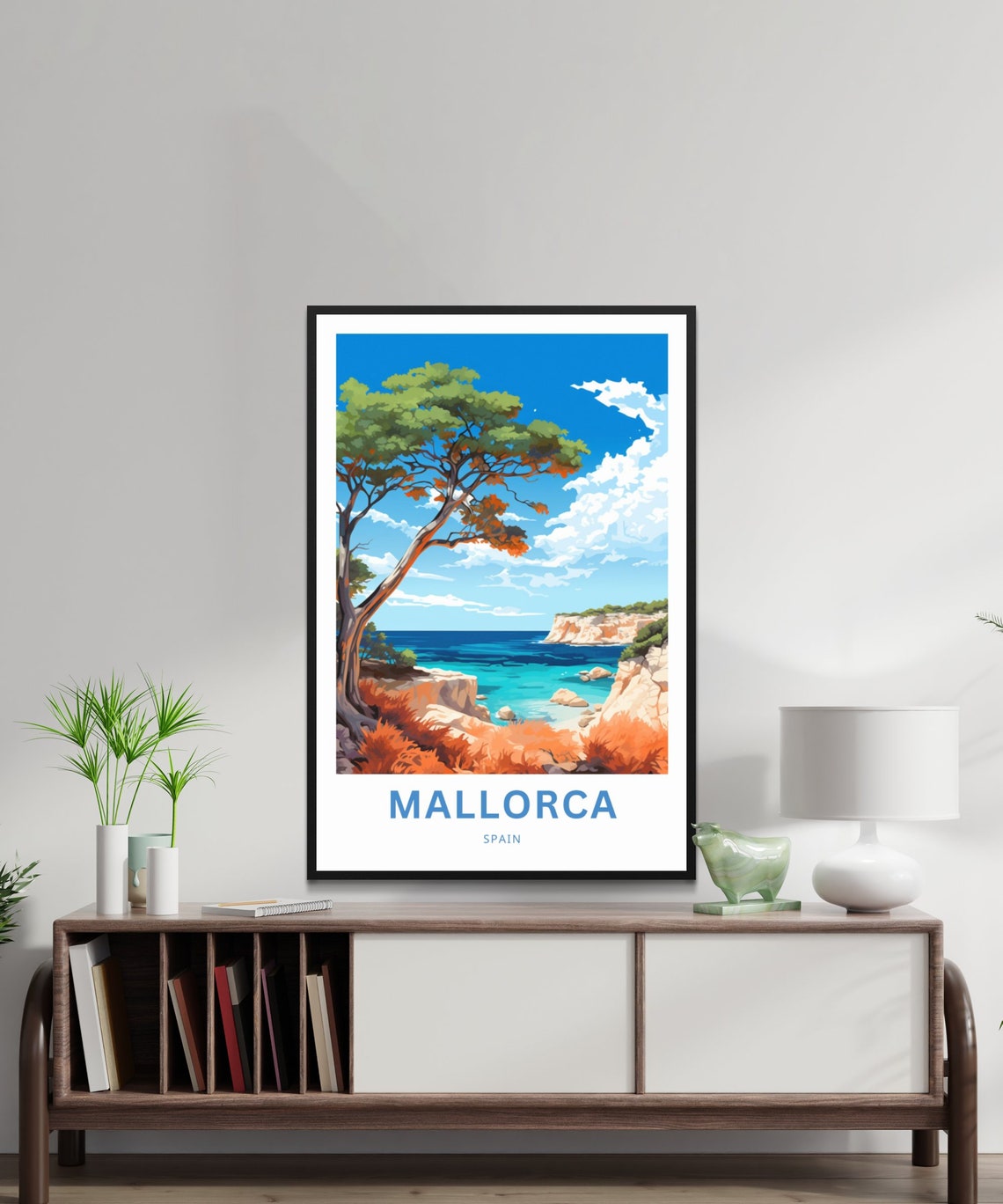 Mallorca Personalized Spain Mediterranean Cliffs and Cove Poster - Image 2