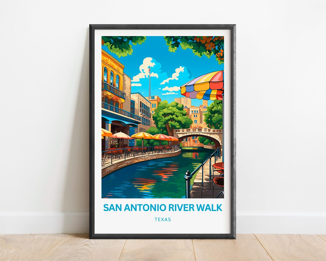 Personalized San Antonio Riverwalk Travel Poster - Image 4