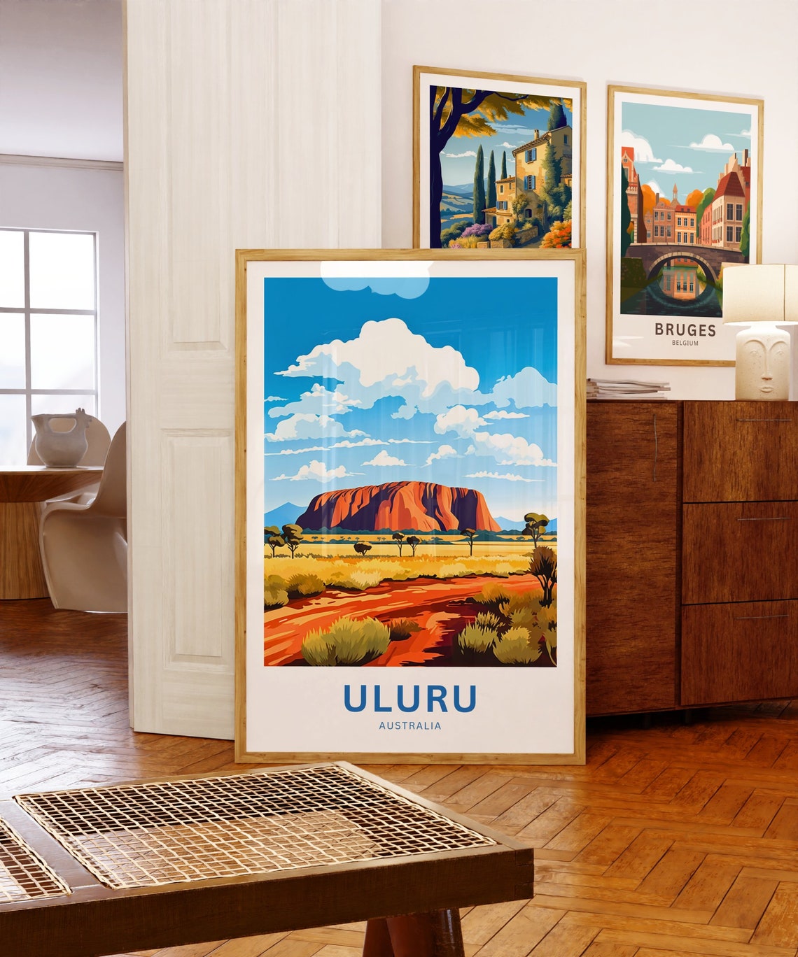 Uluru Australia Outback Monolith Golden Plains Travel Poster - Image 5