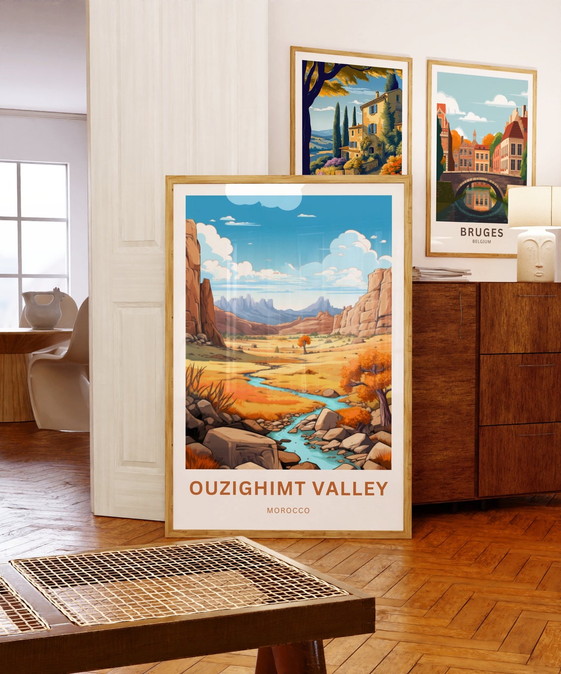 Personalized Ouzighimt Valley Morocco Desert Canyon Custom Poster - Image 5