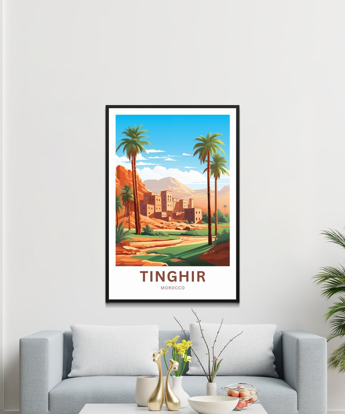 Tinghir Travel Print Tinghir Poster Morocco Wall Art Framed Present Gift Morocco Present - Image 3