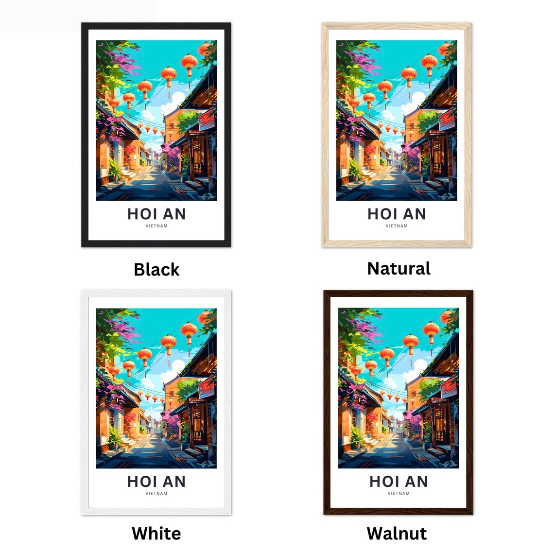 Personalized Hoi An Travel Poster, Vietnam Wall Art - Image 2