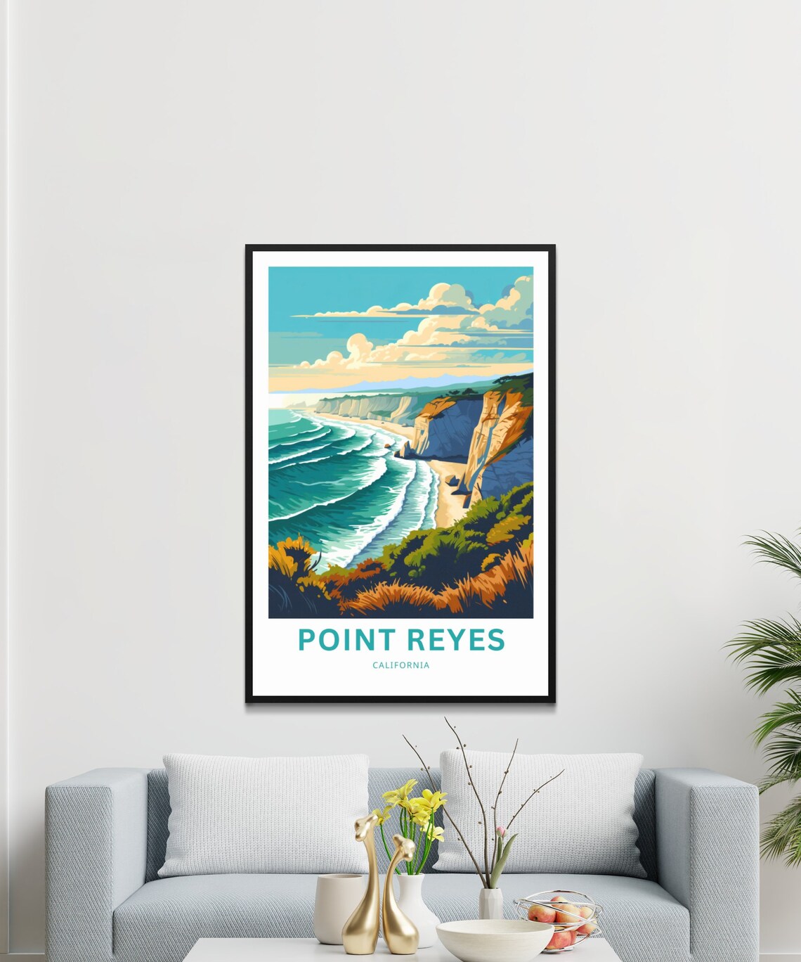 Point Reyes Travel Poster, California Wall Art - Image 3